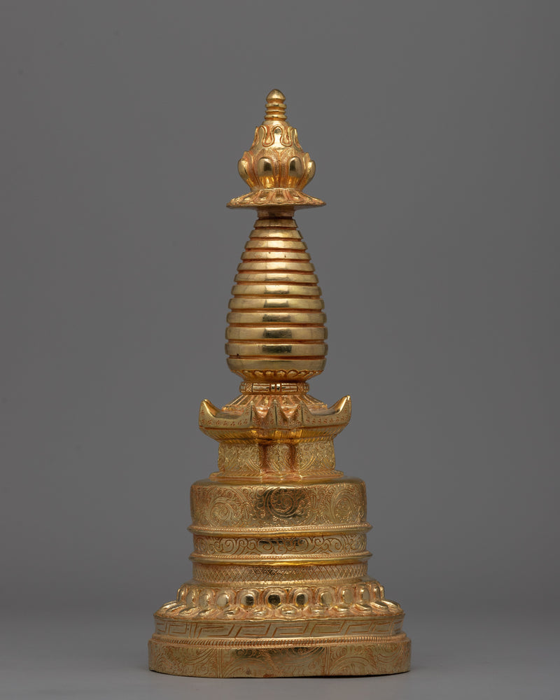 Traditional Kadampa Stupa | Tibetan Buddhist Altar Figurine