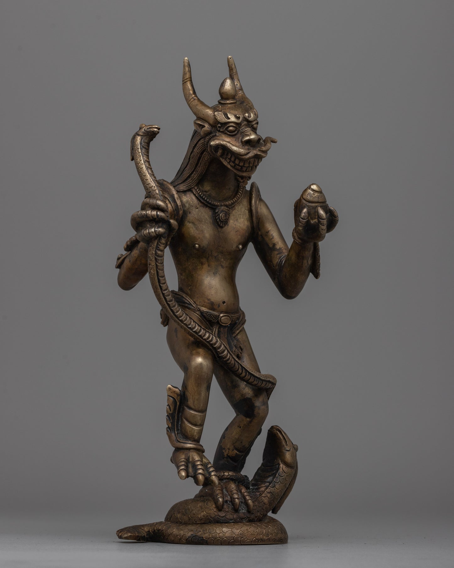 Animal Head Dakini Statue | Mythical Animal Decor