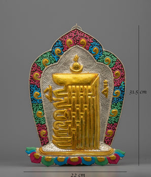 Buddhist Kalachakra Mantra Wall Hanging | Spiritual Home Decor, Peace & Enlightenment for Home