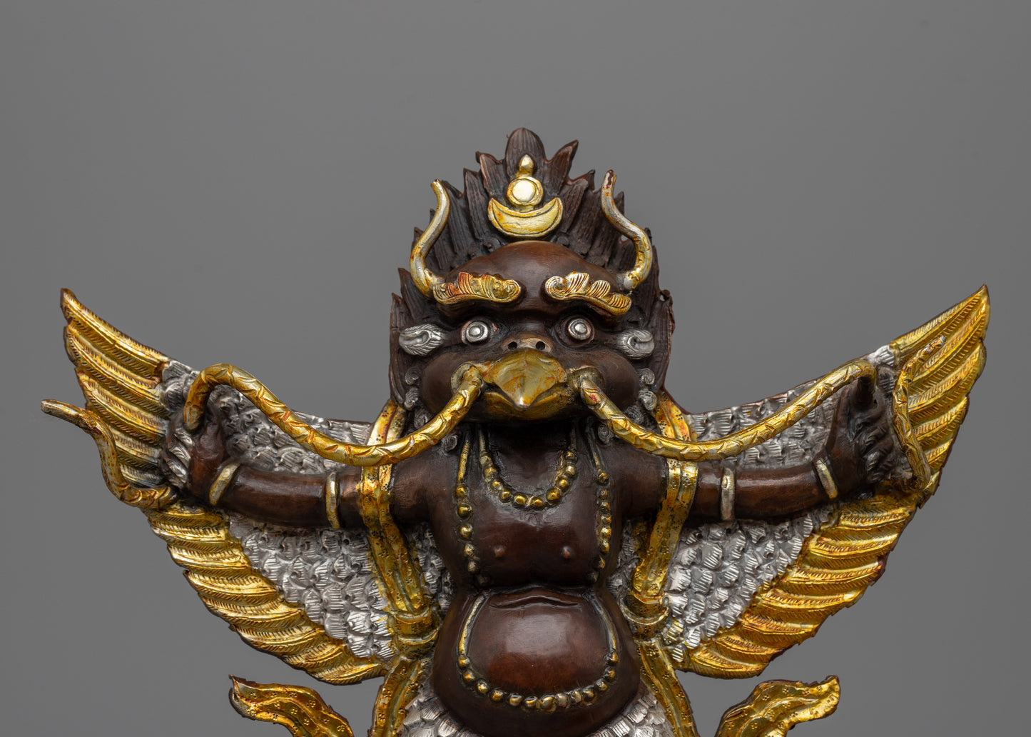 Handmade Precious Garuda Wall Hanging | Sacred Bird Sculpture Decor for Spiritual Altars