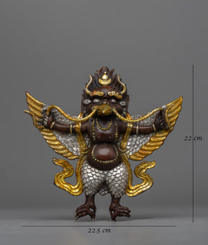 Handmade Precious Garuda Wall Hanging | Sacred Bird Sculpture Decor for Spiritual Altars