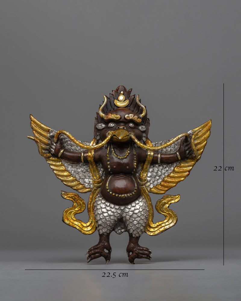 Handmade Precious Garuda Wall Hanging | Sacred Bird Sculpture Decor for Spiritual Altars