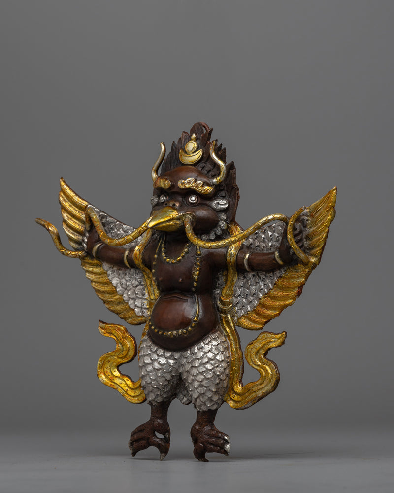 Handmade Precious Garuda Wall Hanging | Sacred Bird Sculpture Decor for Spiritual Altars