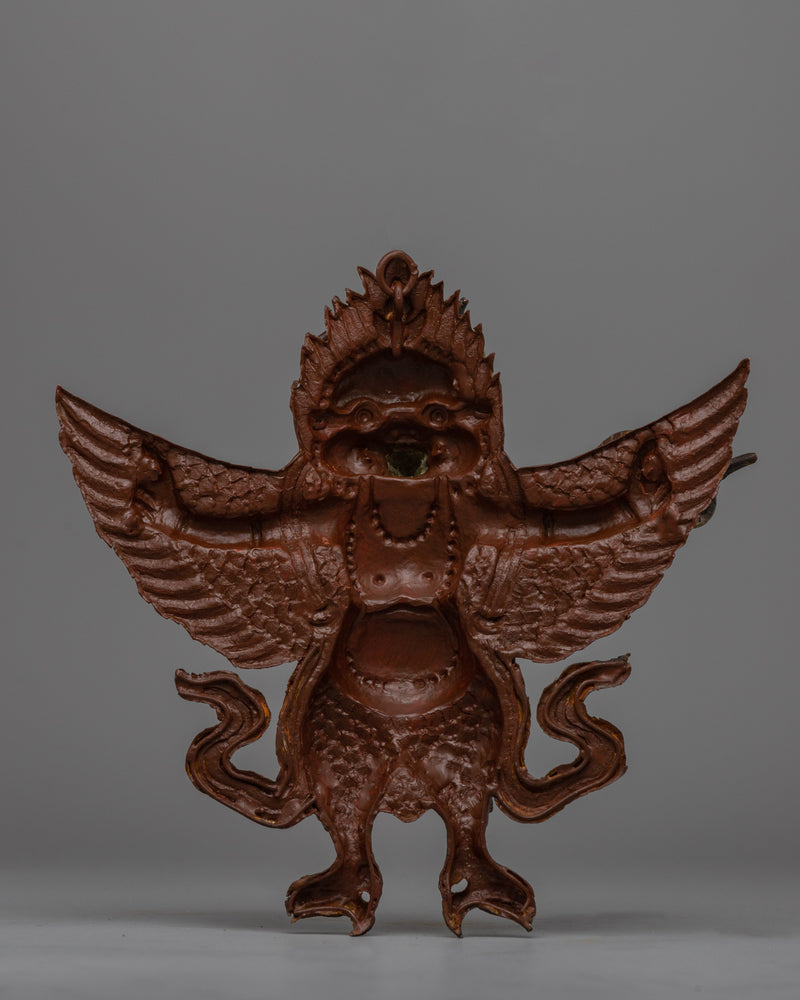 Handmade Precious Garuda Wall Hanging | Sacred Bird Sculpture Decor for Spiritual Altars