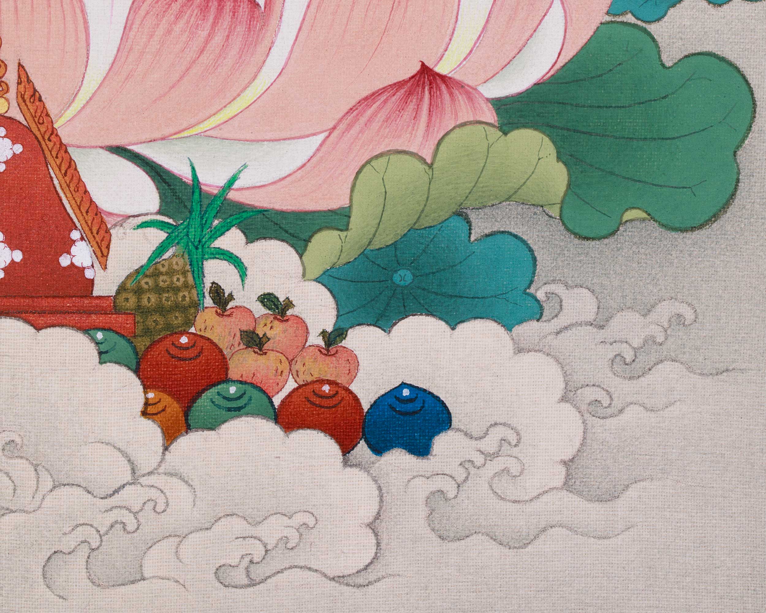 The Teacher of the Dharma, Guru Rinpoche | A Sacred Thangka of Wisdom and Protection