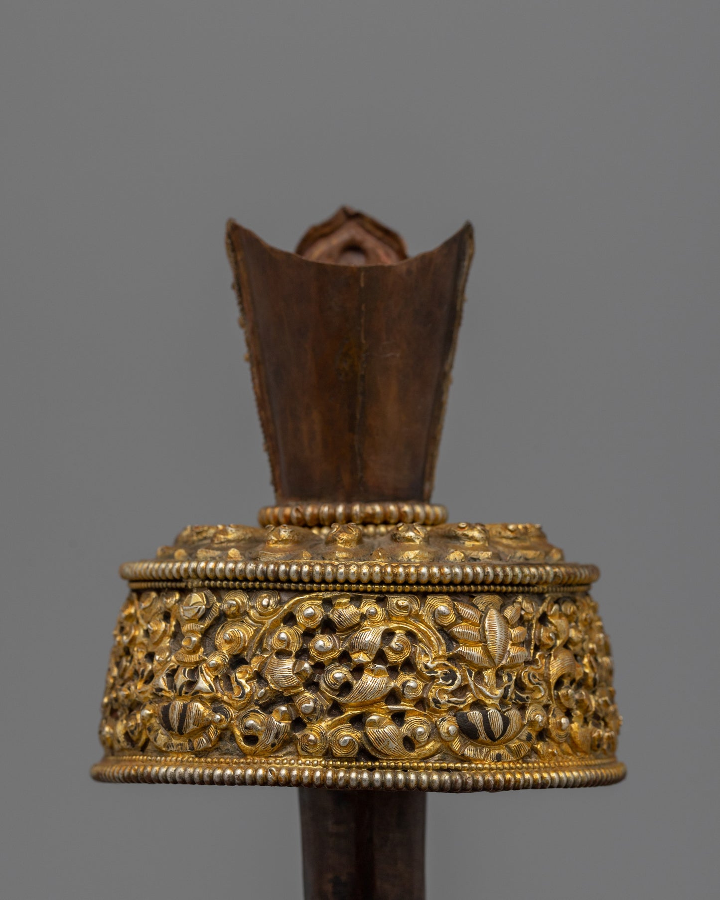 Gold & Silver-Plated Bhumba Ritual Vase |  Spiritual Bhumba Ritual Vase