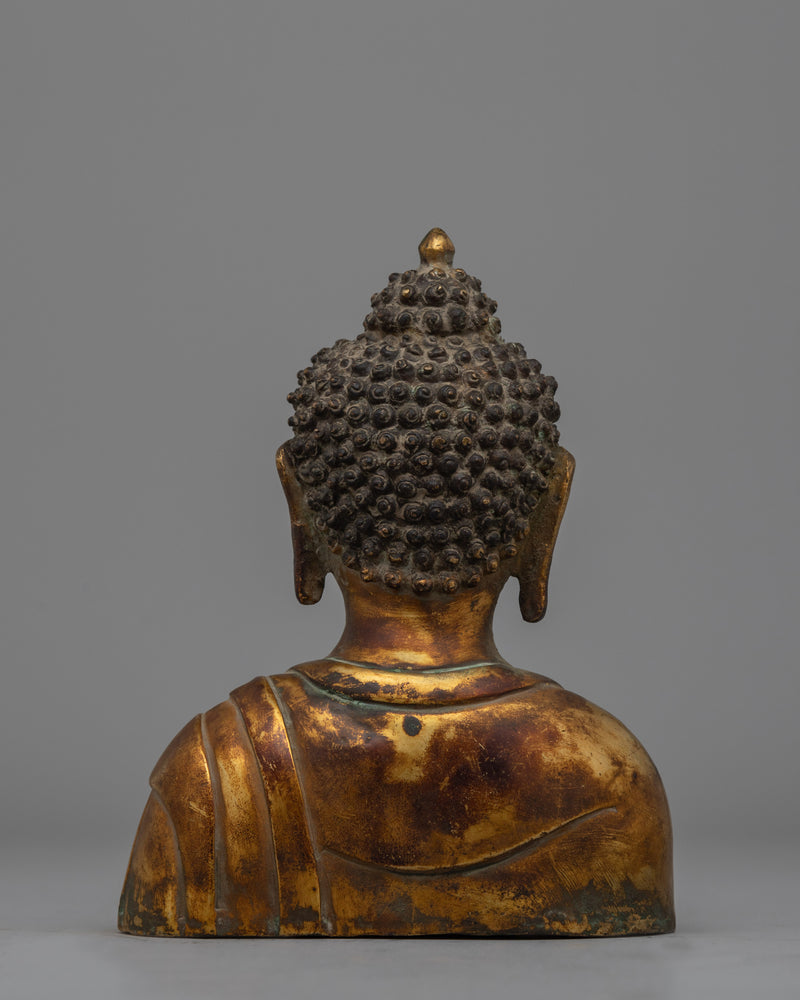 Handcrafted Buddha Head Figurine | Traditional Copper Art for Mindfulness and Harmony