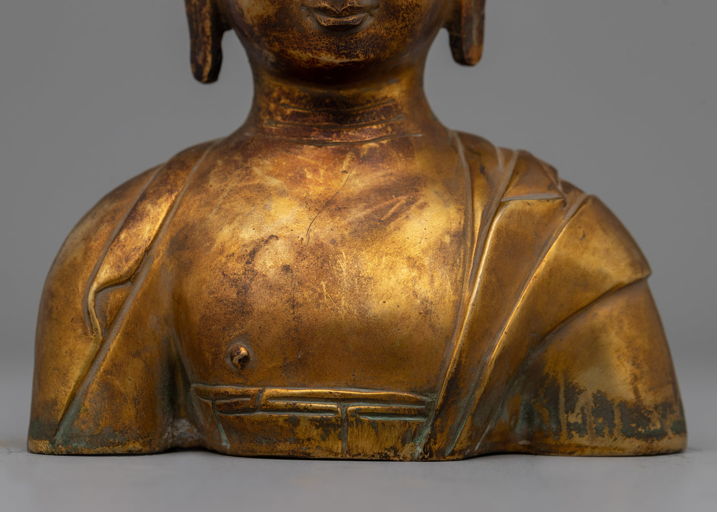 Handcrafted Buddha Head Figurine | Traditional Copper Art for Mindfulness and Harmony