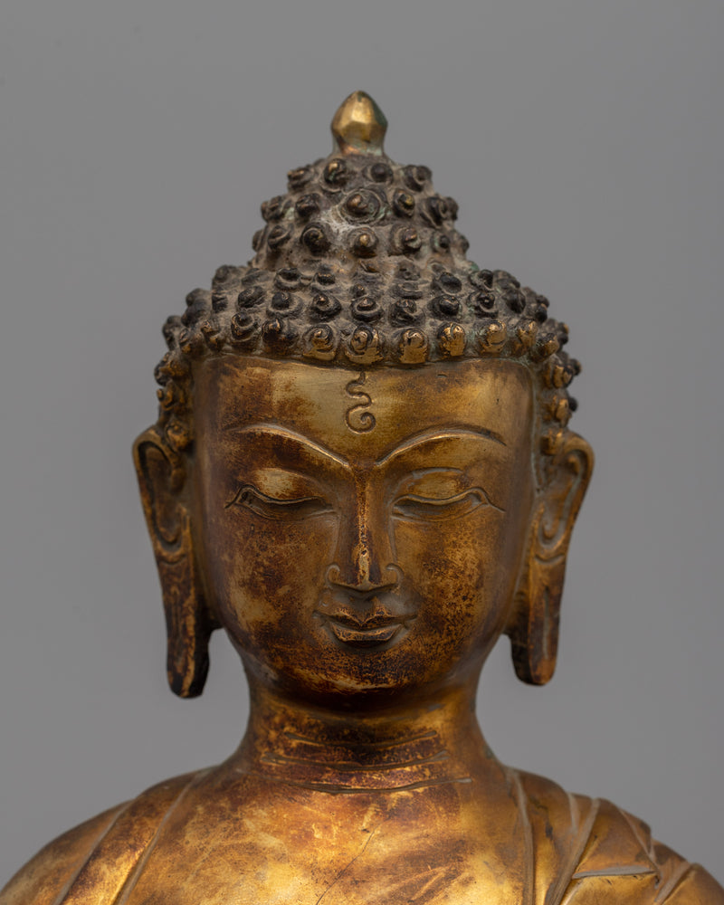 Handcrafted Buddha Head Figurine | Traditional Copper Art for Mindfulness and Harmony