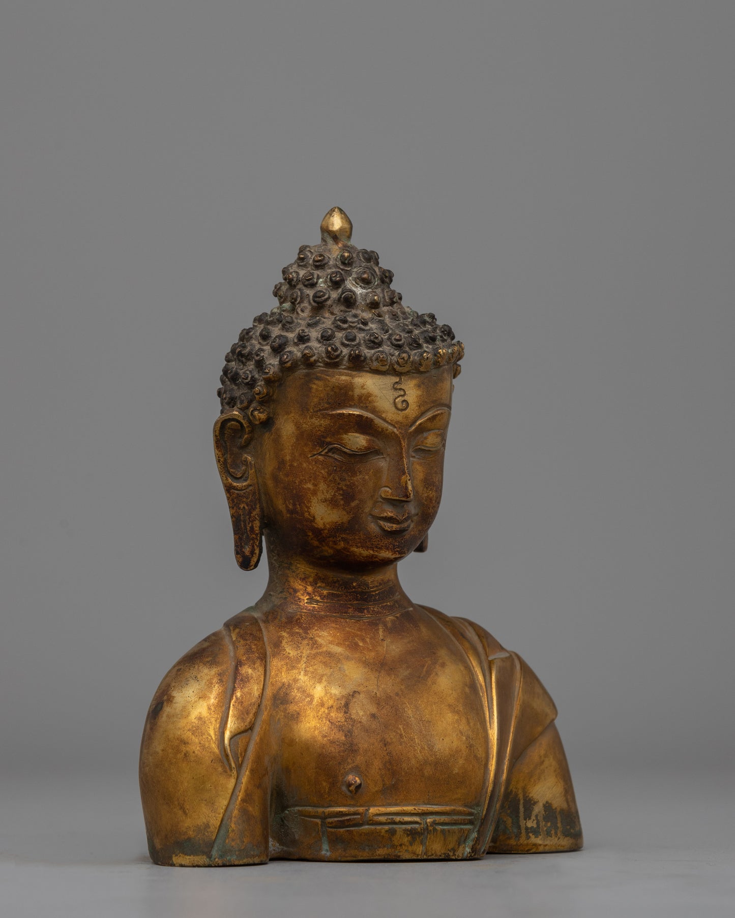 Handcrafted Buddha Head Figurine | Traditional Copper Art for Mindfulness and Harmony