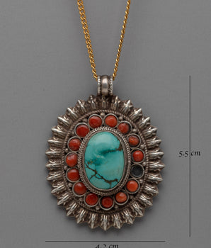 Himalayan Gemstone Locket Pendant | Perfect for Holding Special Mementos