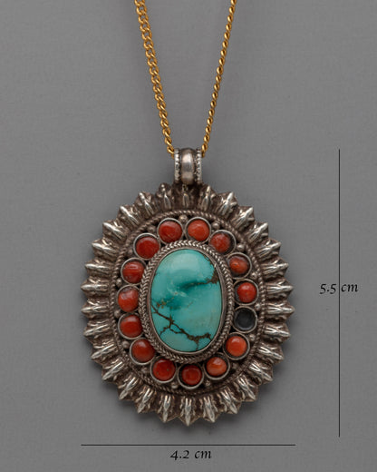 Himalayan Gemstone Locket Pendant | Perfect for Holding Special Mementos