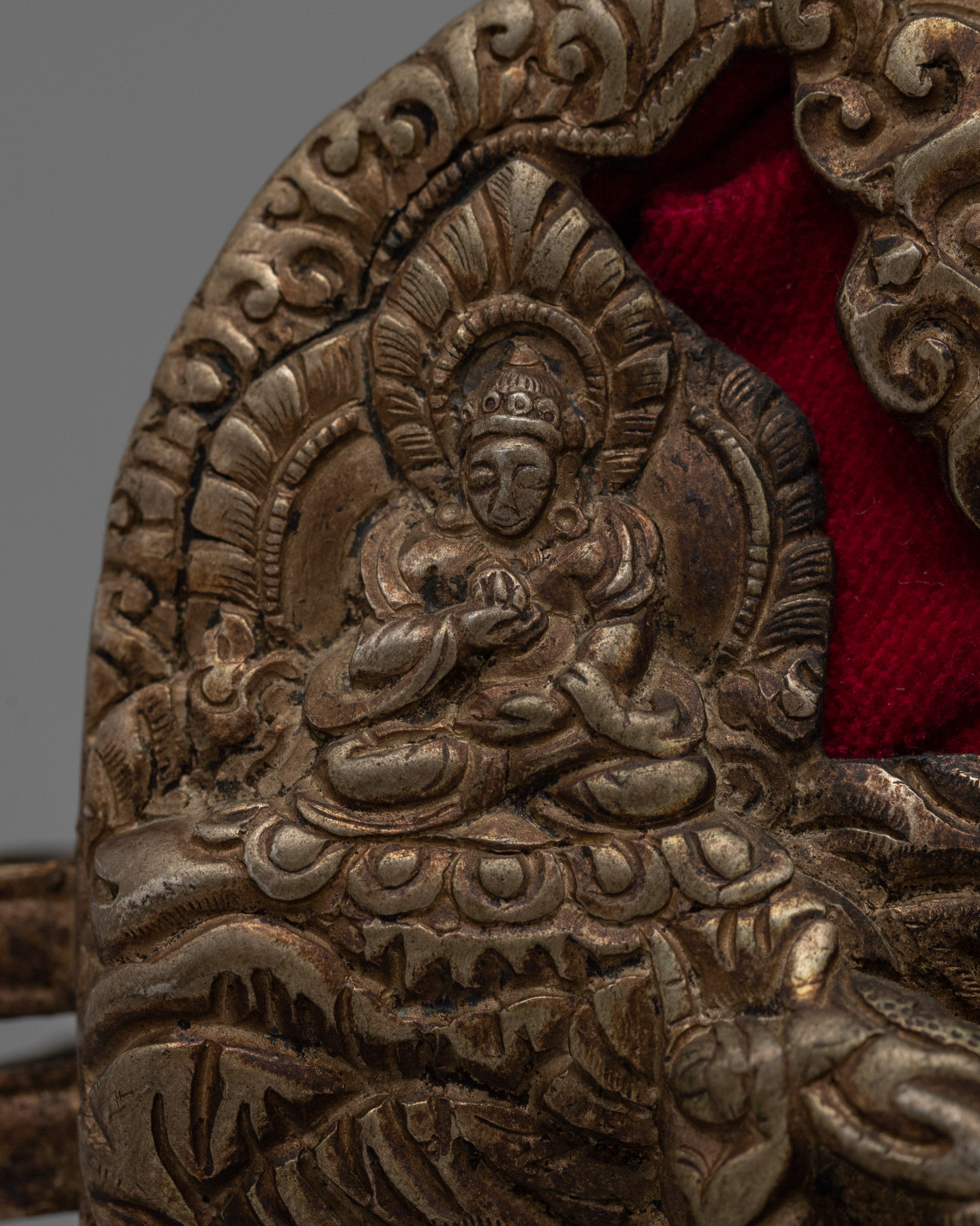 Exquisite Tibetan Ghau Box | Elegant Container for Ritual Offerings