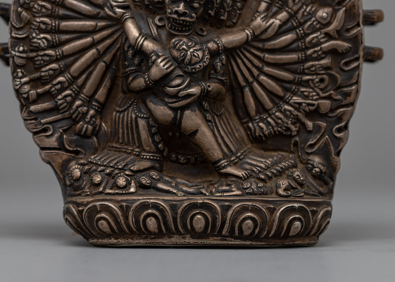 Yamantaka with Consort Ghau Box | Buddhist Prayer Relic Holder