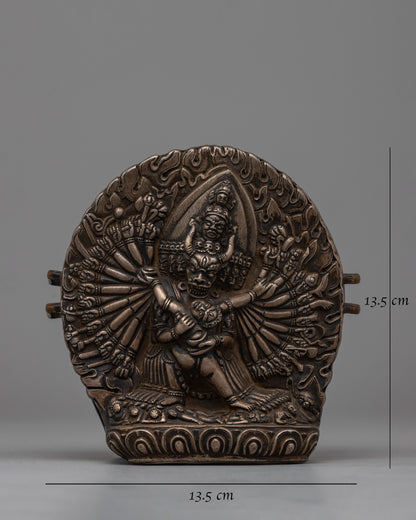 Yamantaka with Consort Ghau Box | Buddhist Prayer Relic Holder