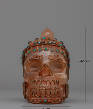Crystal Skull Head | Handmade Crystal Body for Collectors and Spiritual Seekers