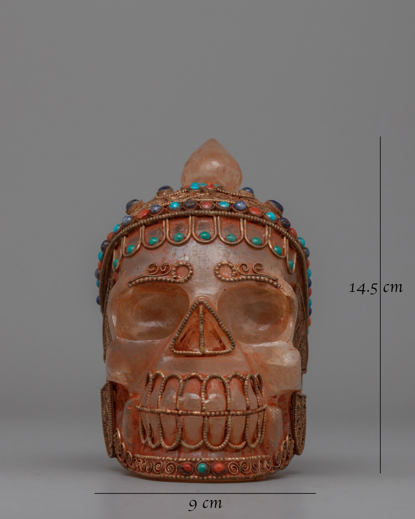 Crystal Skull Head | Handmade Crystal Body for Collectors and Spiritual Seekers