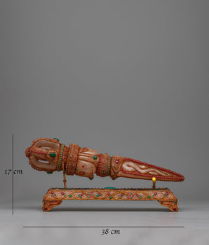 Tibetan Phurba with Stand | Unique Spiritual Tool for Rituals and Home Decor