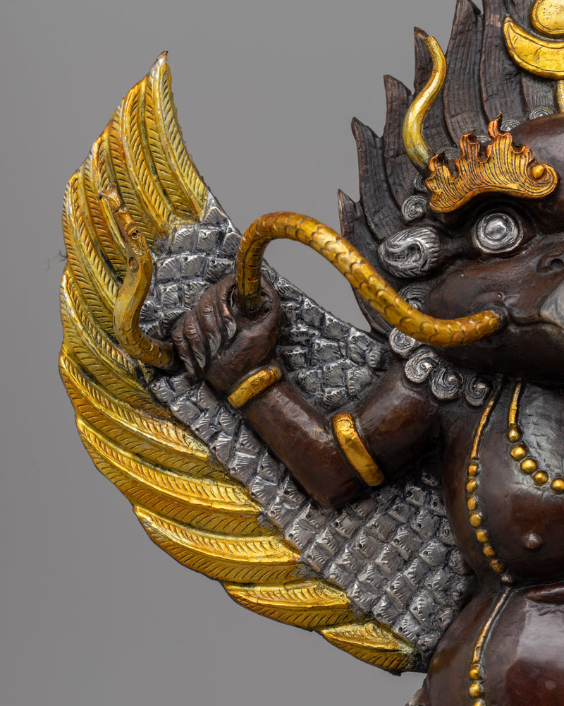 Tibetan Garuda Wall Decor | Intricate Metal Art Symbolizing Power and Freedom