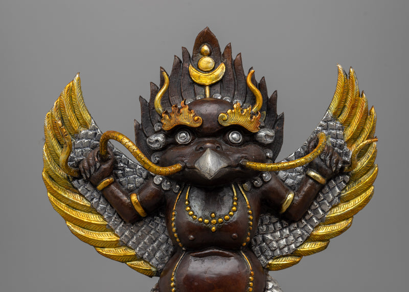 Tibetan Garuda Wall Decor | Intricate Metal Art Symbolizing Power and Freedom