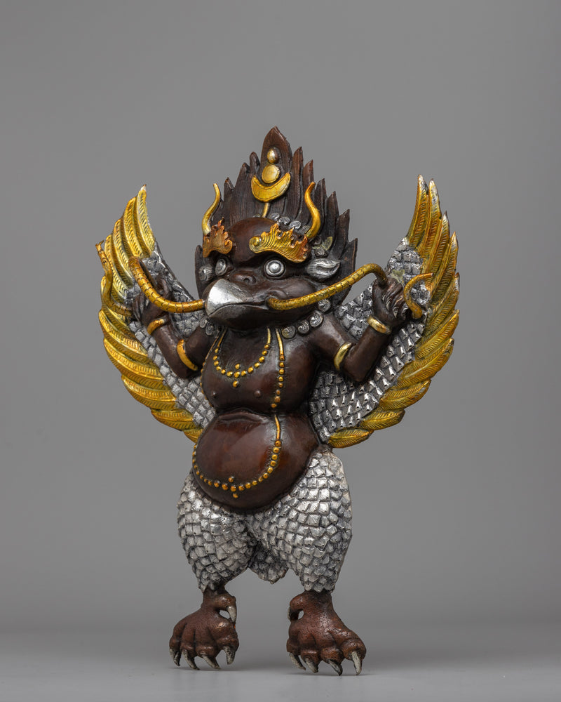 Tibetan Garuda Wall Decor | Intricate Metal Art Symbolizing Power and Freedom