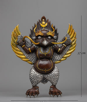 Tibetan Garuda Wall Decor | Intricate Metal Art Symbolizing Power and Freedom