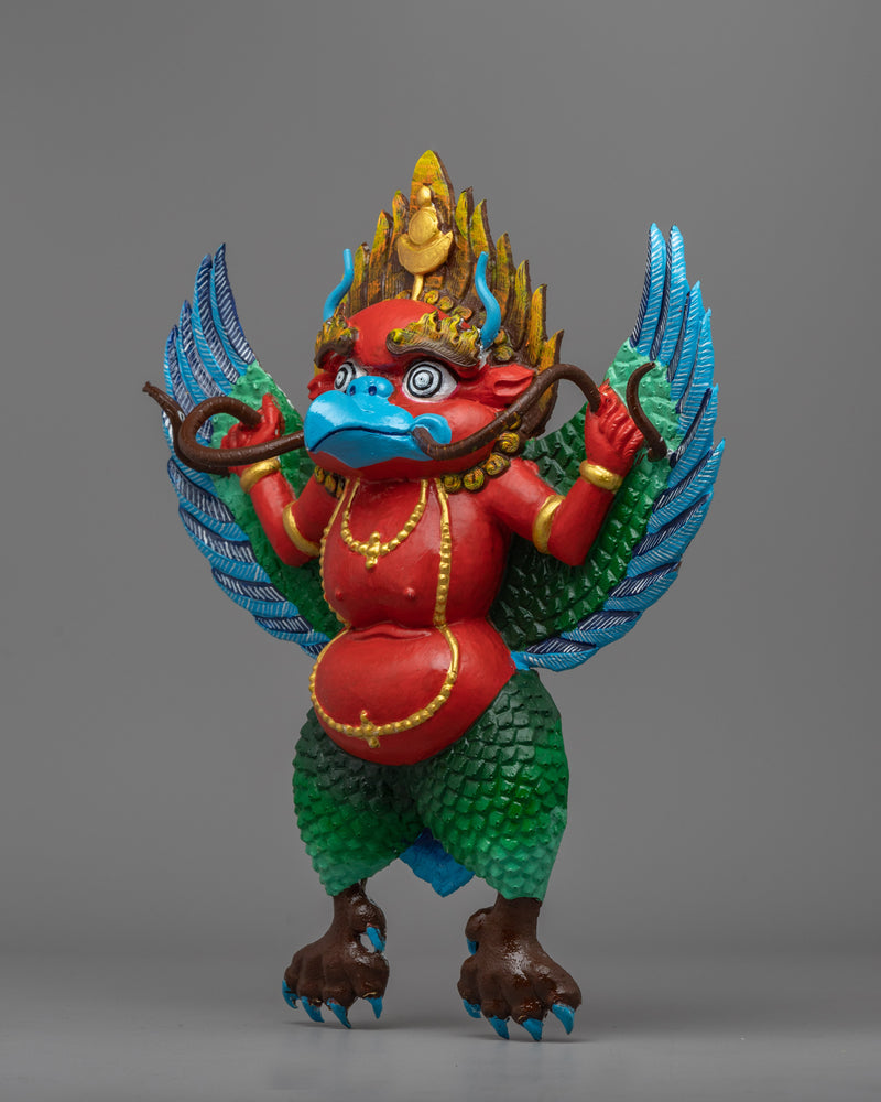 Garuda Protector Statue | Hand-Carved Decorative Sculpture for Altar Use