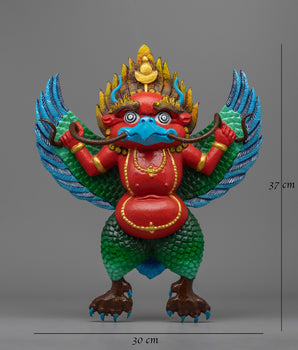 Garuda Protector Statue | Hand-Carved Decorative Sculpture for Altar Use