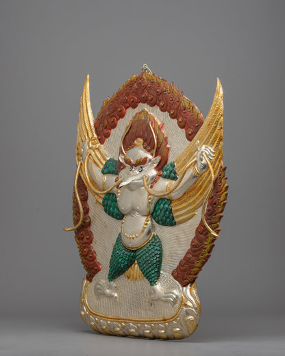 Handmade Garuda Deity Statue | Guardian Sculpture for Meditation and Altar Decor