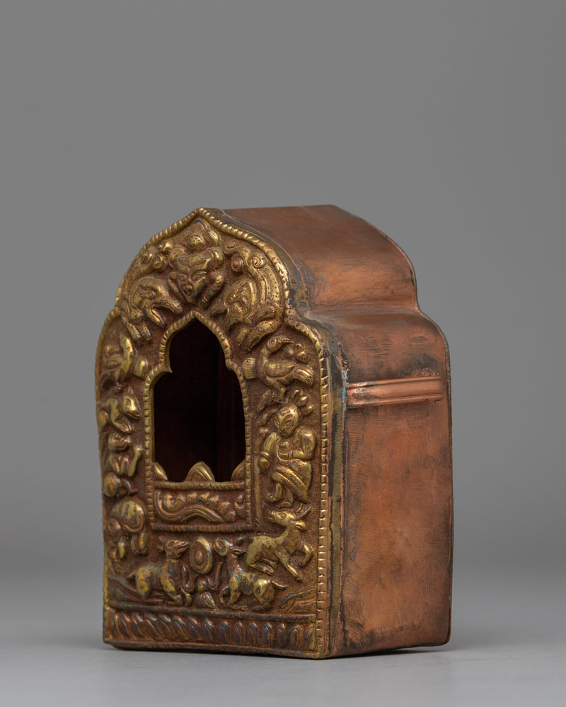 Precious Buddhist Ghau Box | Buddhist Amulet Treasure Box for Shrines