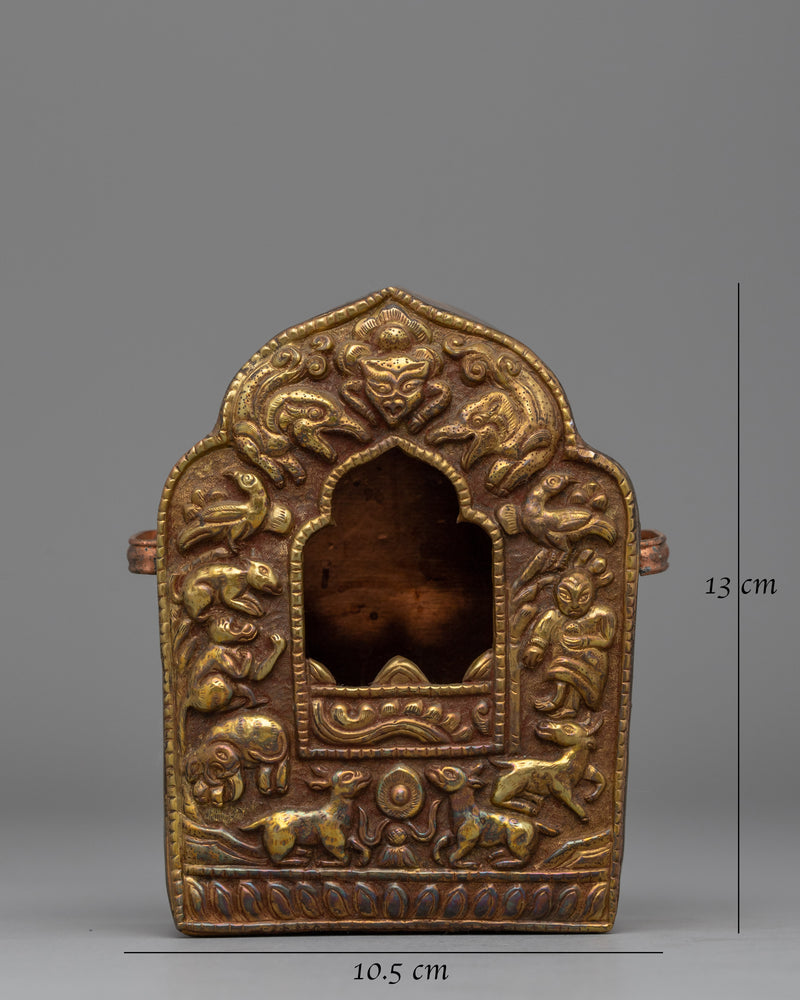 Precious Buddhist Ghau Box | Buddhist Amulet Treasure Box for Shrines