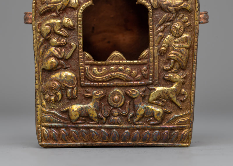 Precious Buddhist Ghau Box | Buddhist Amulet Treasure Box for Shrines