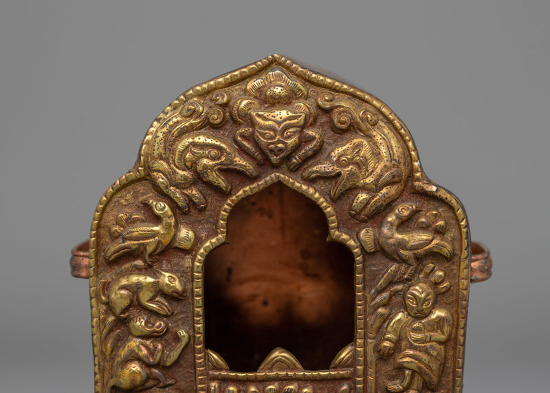 Precious Buddhist Ghau Box | Buddhist Amulet Treasure Box for Shrines