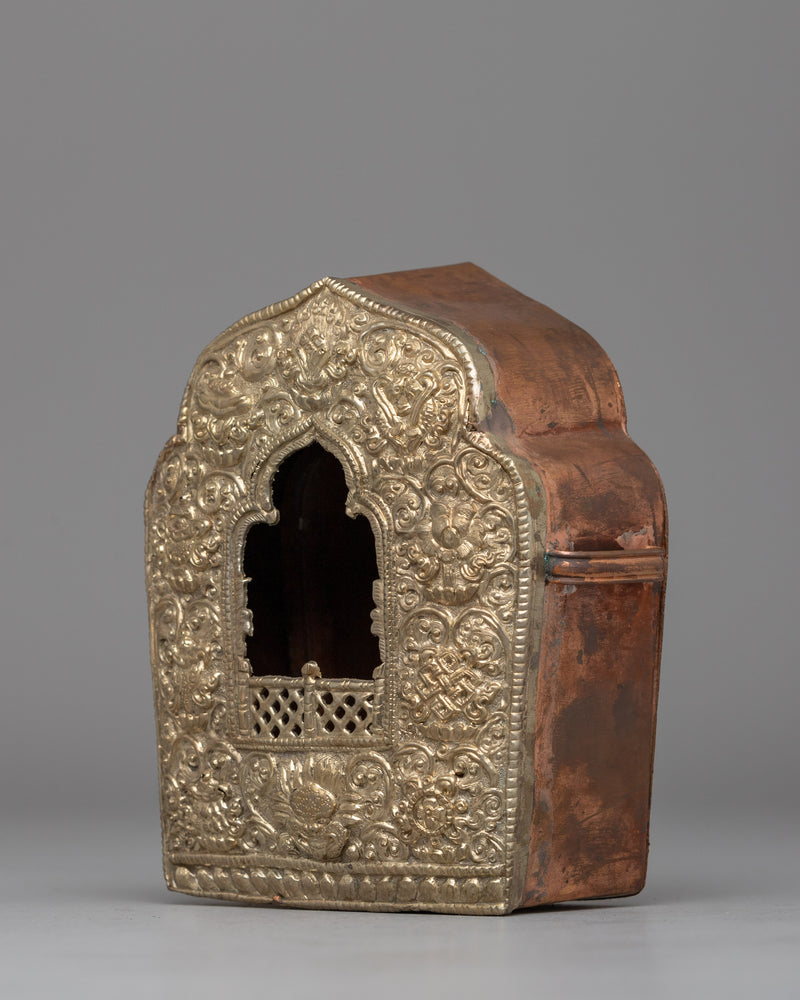 Handcrafted Buddhist Ghau Box for Shrines & Good Fortune | Buddhist Amulet Treasure Box