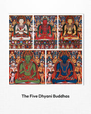 five-dhyani-buddhas-thangka