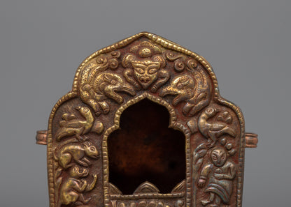 Exquisite Buddhist Ghau Box | Tibetan Prayer Box for Rituals and Spiritual Use