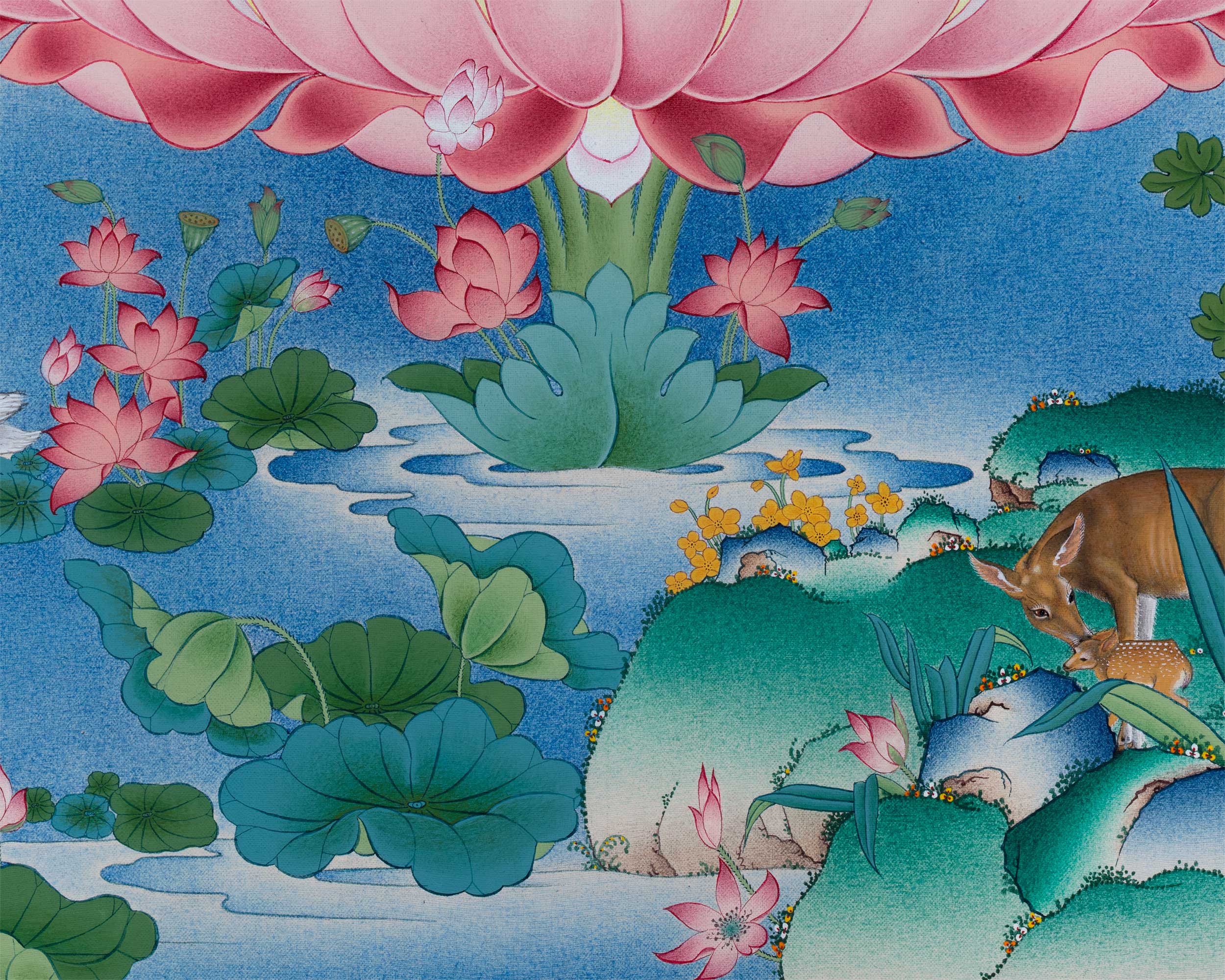 Traditional Padmasambhava Thangka Print | Art Of The Lotus Born Master | Guru Rinpoche Digital Print