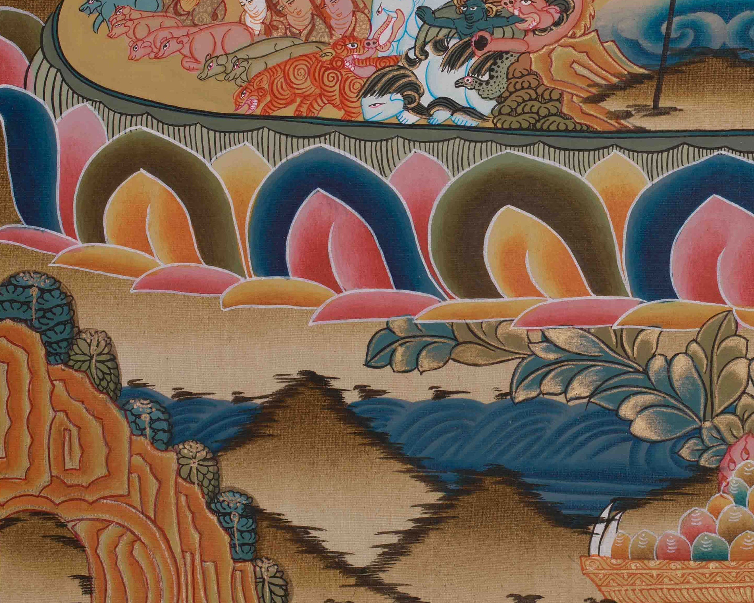 1000 Armed Dukar Thangka | Sitatapatra White Umbrella Goddess Art