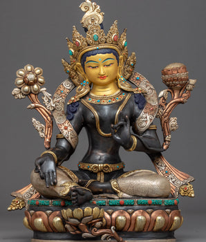 Buddha Art Green Tara Sculpture