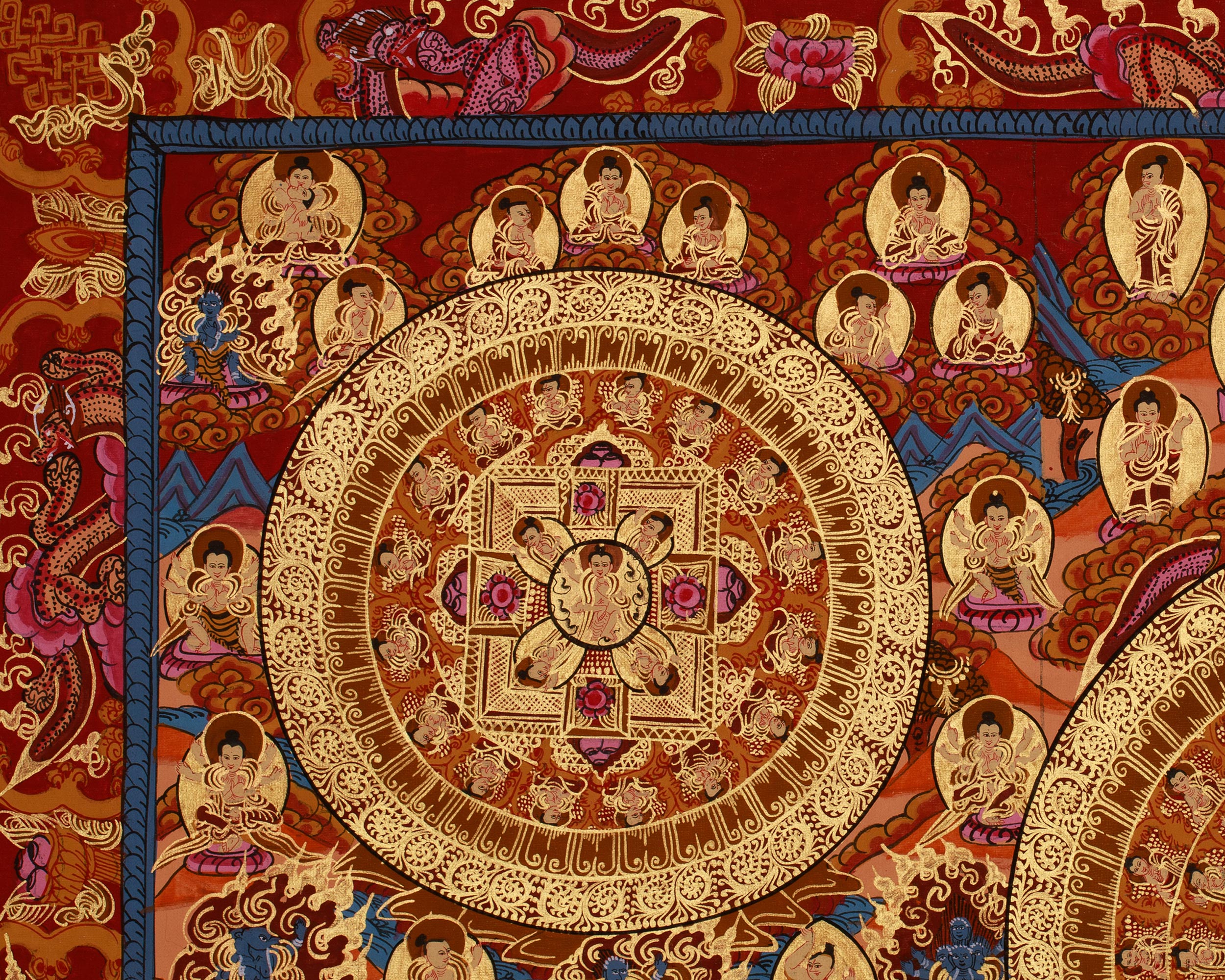 Hand-Painted Tibetan Buddha Mandala | Himalayan Art