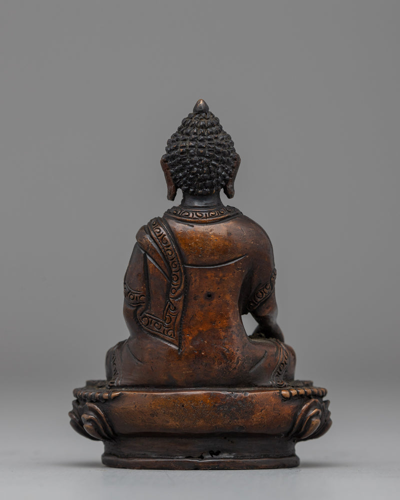 Oxidized Copper Shakyamuni Buddha | Symbol of Peace and Enlightenment