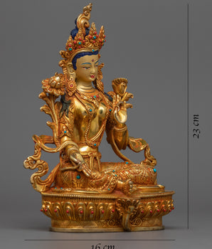 Embrace Divine Femininity with Our Buddhist Green Tara Ma Statue | A Symbol of Compassion and Protection