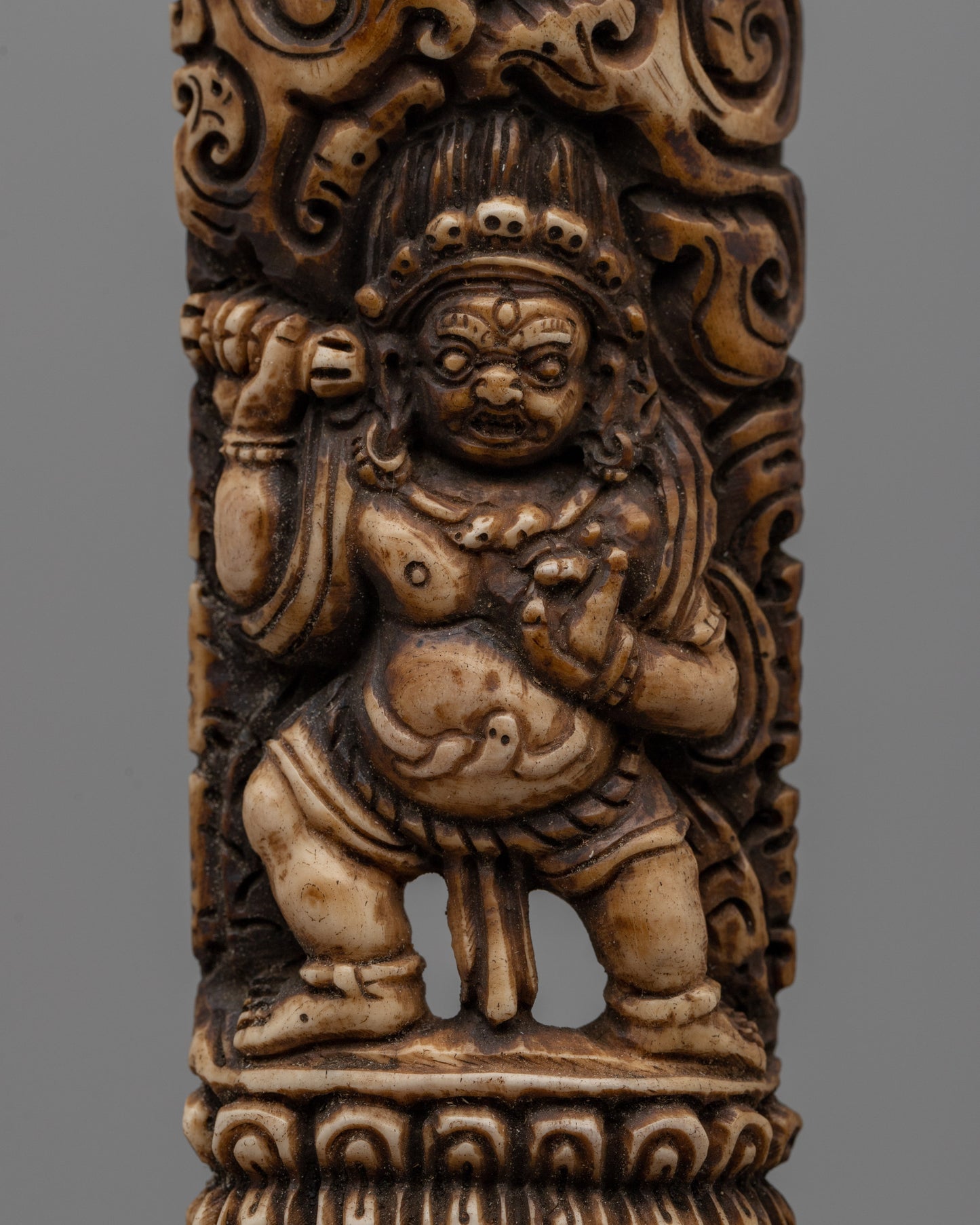 Hand-Carved Mahakala Set | Vajrayana Buddhist Protector Deity