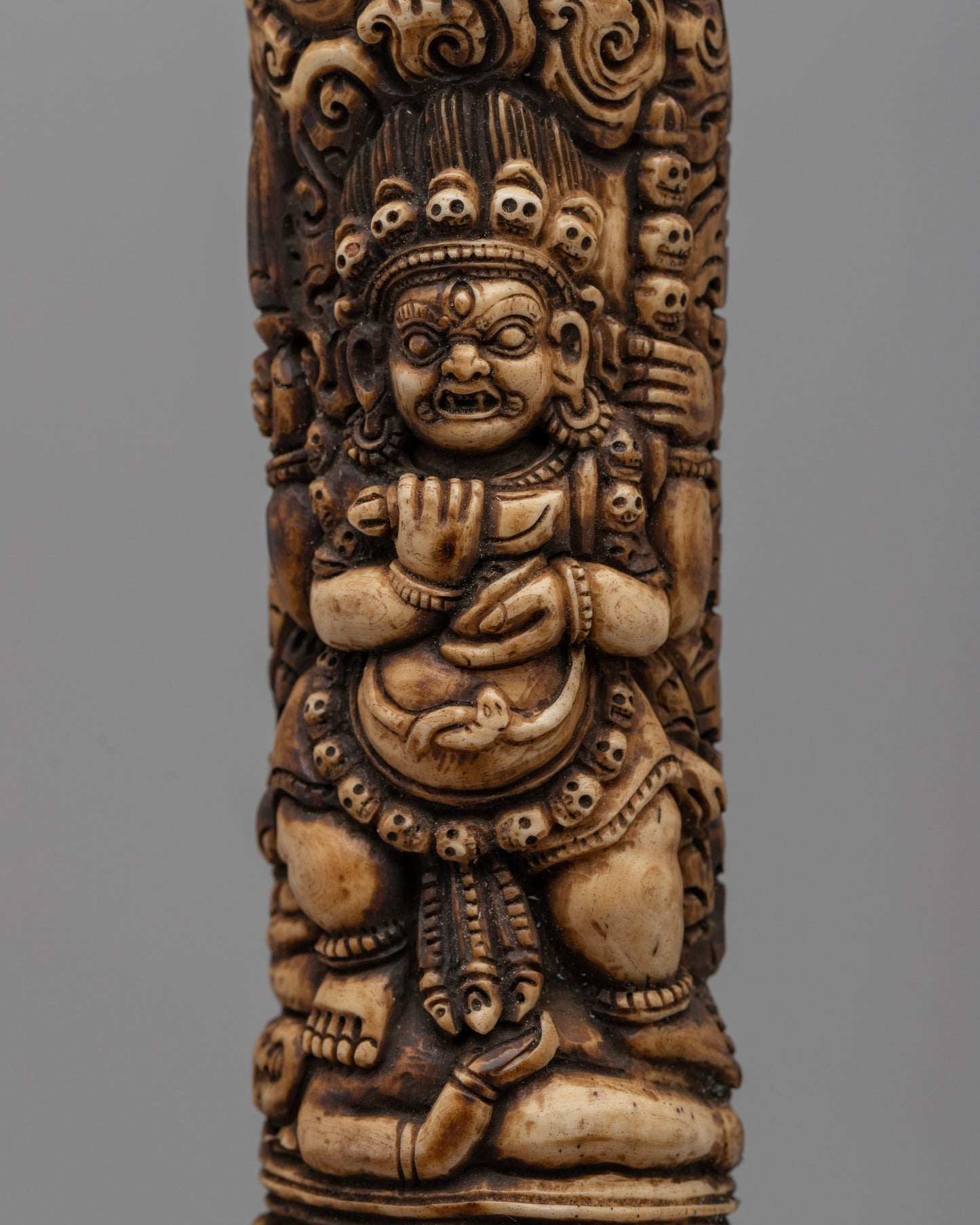 Hand-Carved Mahakala Set | Vajrayana Buddhist Protector Deity