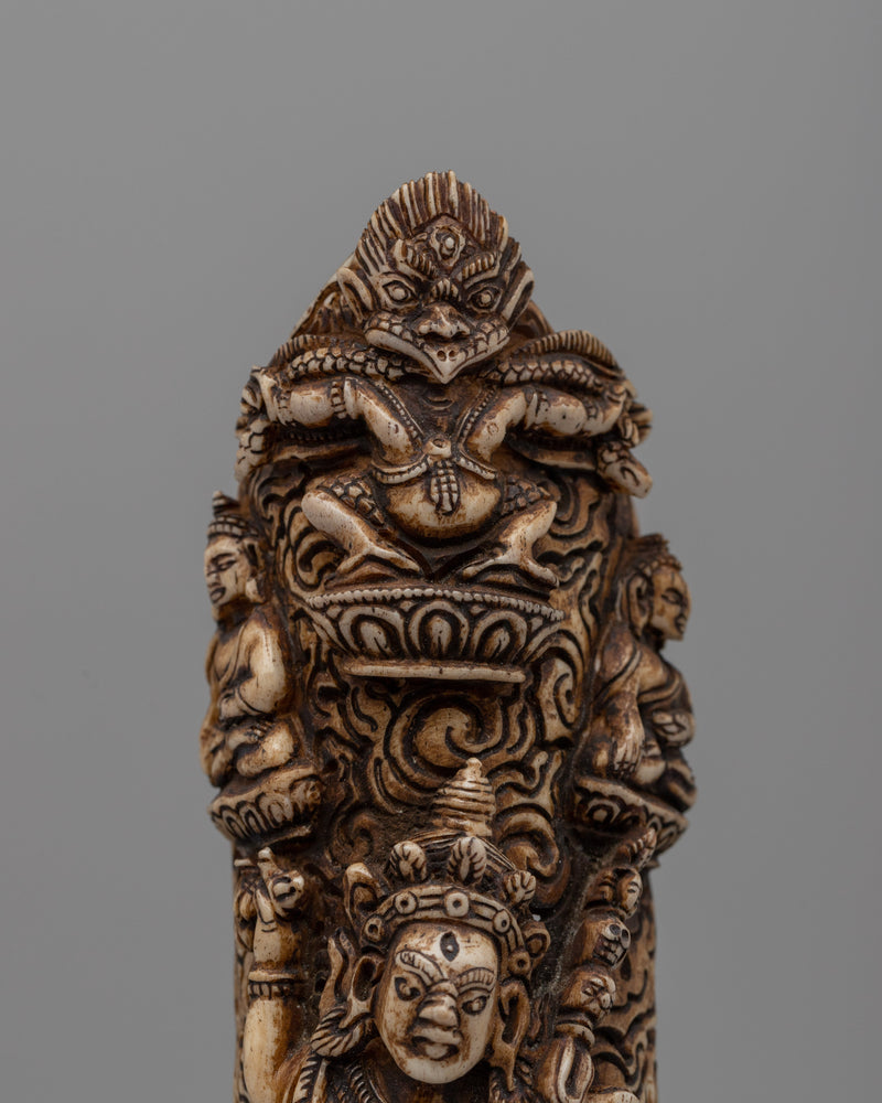 Hand-Carved Buffalo Bone Vajravarahi Décor | Spiritual Home and Altar Art