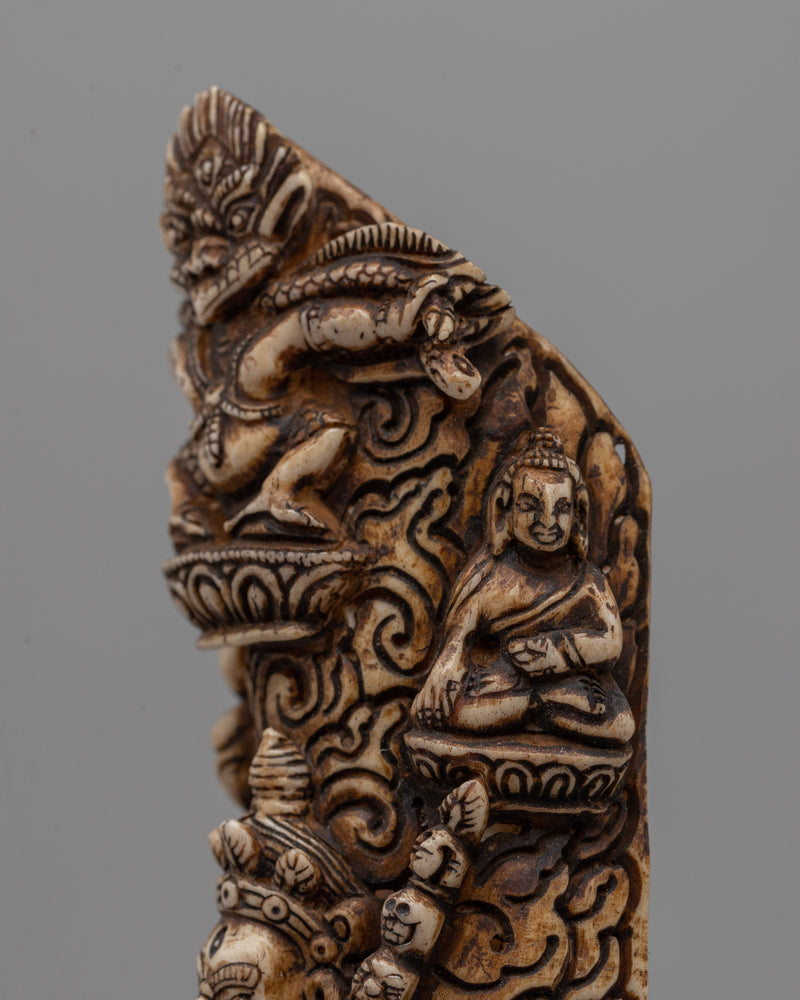 Hand-Carved Buffalo Bone Vajravarahi Décor | Spiritual Home and Altar Art