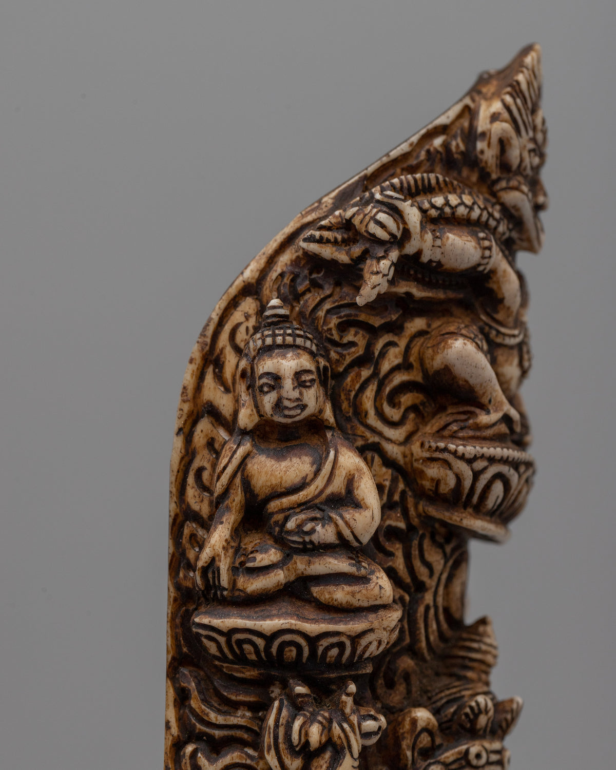 Hand-Carved Buffalo Bone Vajravarahi Décor | Spiritual Home and Altar Art