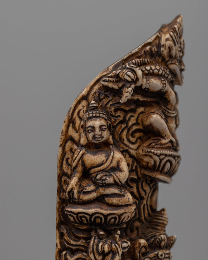 Hand-Carved Buffalo Bone Vajravarahi Décor | Spiritual Home and Altar Art