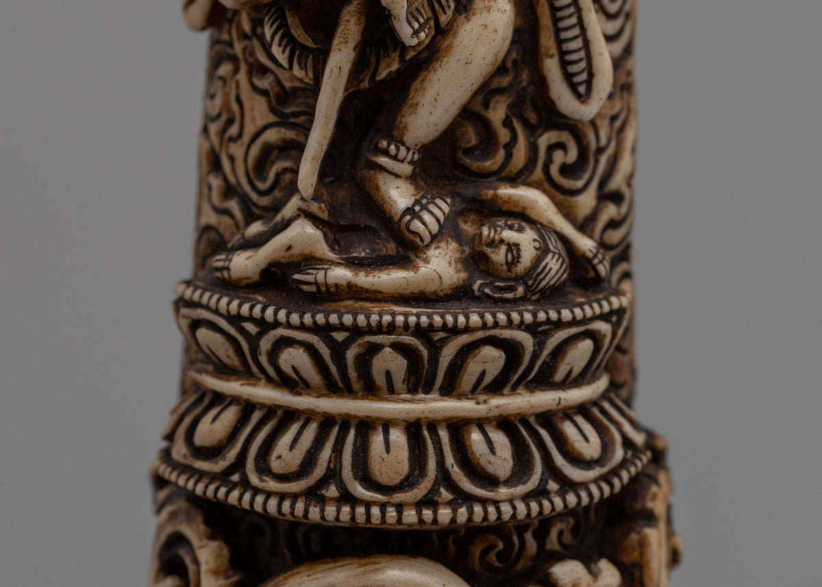 Hand-Carved Buffalo Bone Vajravarahi Décor | Spiritual Home and Altar Art