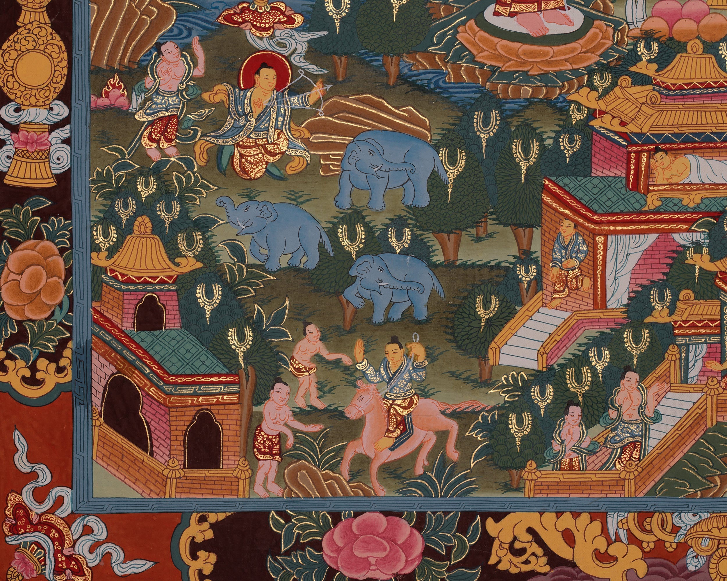 Sacred Buddha Life Story Artwork | Traditional Journey of Shakyamuni Buddha’s Enlightenment